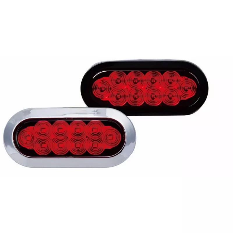6 tums oval röd släpvagnsljus