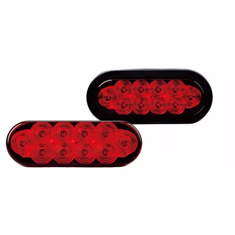 6 tum Oval Röd Grommet Trailer Light